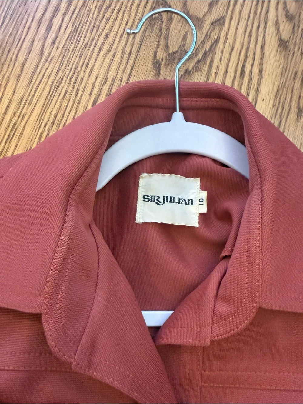 Vintage 70s Two Piece Set Sir Julian Rust Brown Shirt /Jacket and Pants